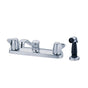 Gerber Plumbing - Maxwell 2H Kitchen Faucet w/ Metal Handles Spray & 8'' D-Tube Spout 1.75gpm Aeration/2.2gpm Spray Chrome - Chrome