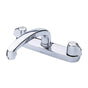 Gerber Plumbing - Gerber Classics 2H Kitchen Faucet Deck Plate Mounted w/ Metal Handles & Cast Brass Spout 1.75gpm Compression Cartridge Chrome - Chrome