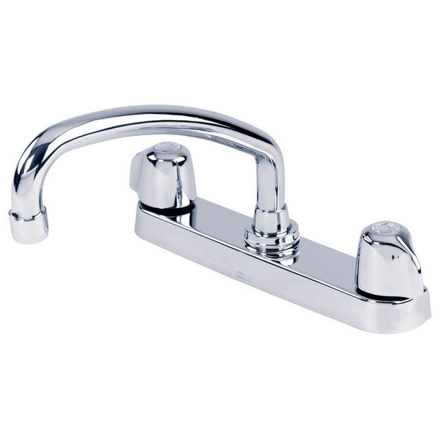 Gerber Plumbing - Gerber Classics 2H Kitchen Faucet Deck Plate Mounted w/ Metal Handles & Tubular Spout 1.75gpm Chrome - Chrome
