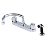 Gerber Plumbing - Gerber Classics 2H Kitchen Faucet Deck Plate Mounted w/ Spray & Tubular Spout 1.75gpm Chrome - Chrome