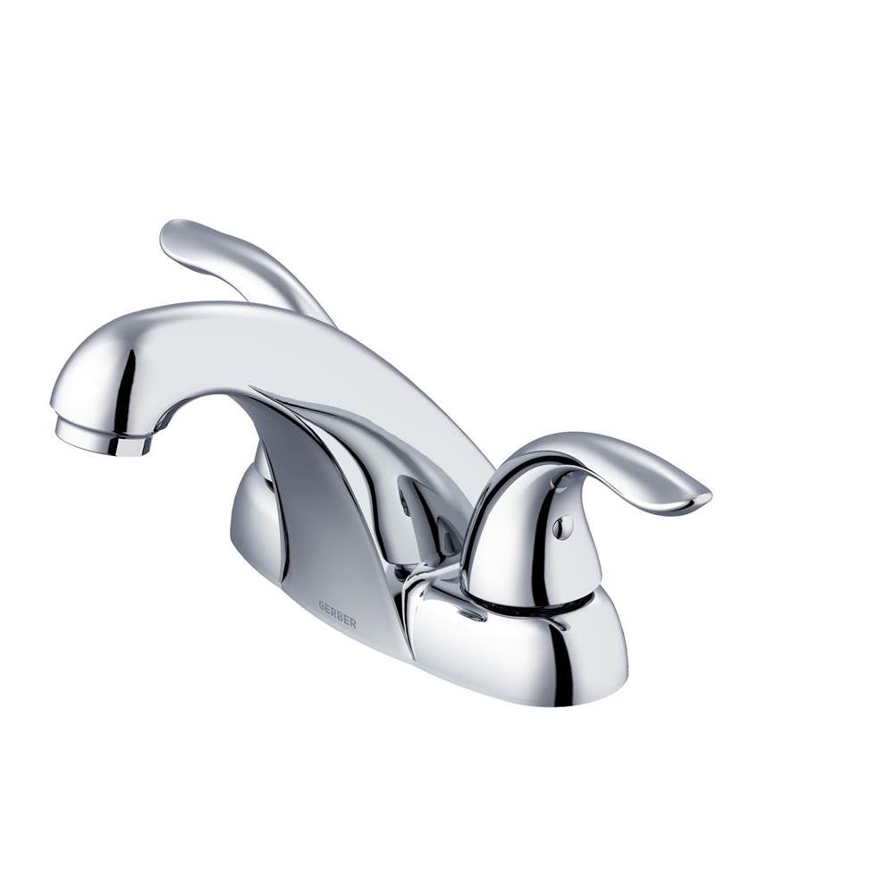 Gerber Plumbing - Viper 2H Centerset Lavatory Faucet w/ 50/50 Touch Down Drain 1.2gpm Chrome - Chrome