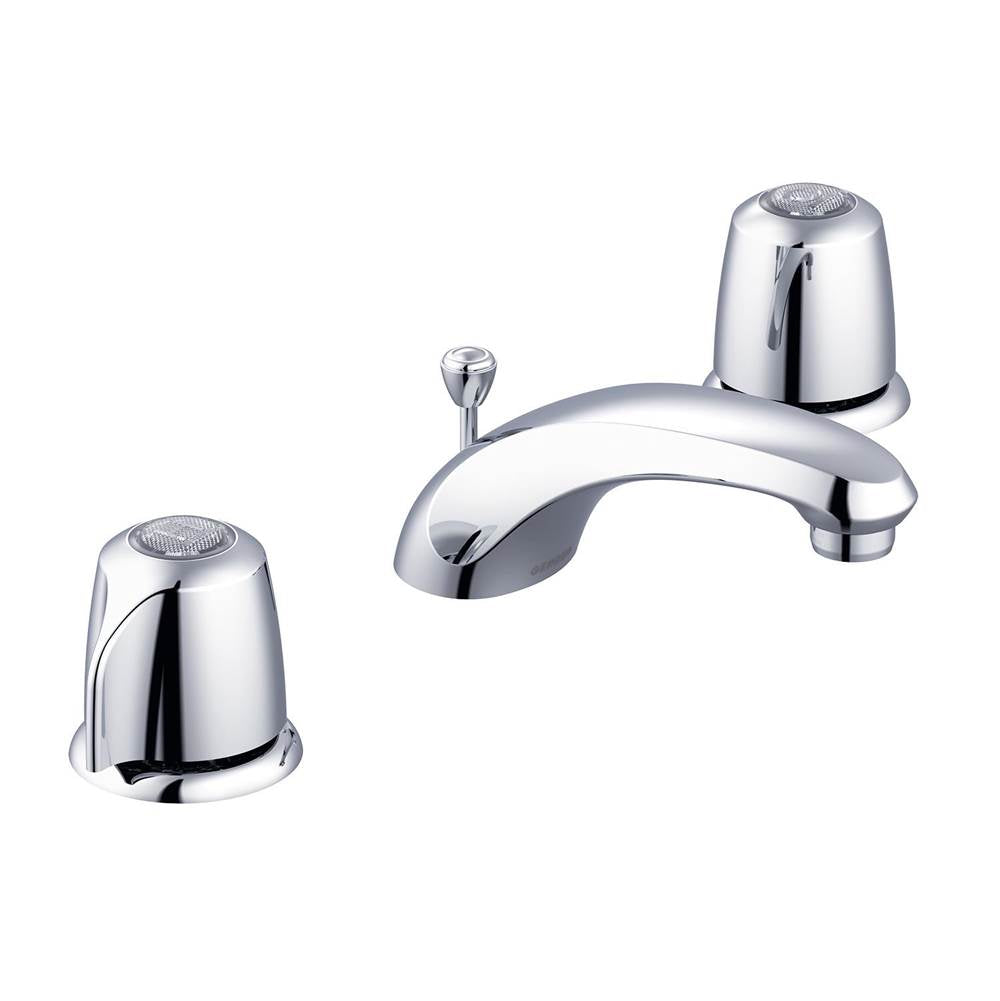 Gerber Classics 2H Lavatory Faucet w/ Metal Handles & Metal Pop-Up Drain w/ Flex Connections 1.2gpm Chrome