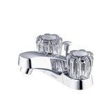 Gerber Plumbing - Maxwell SE 2H Centerset Lavatory Faucet w/ Acrylic Handles & Metal Pop-Up Drain 1.2gpm Chrome - Chrome