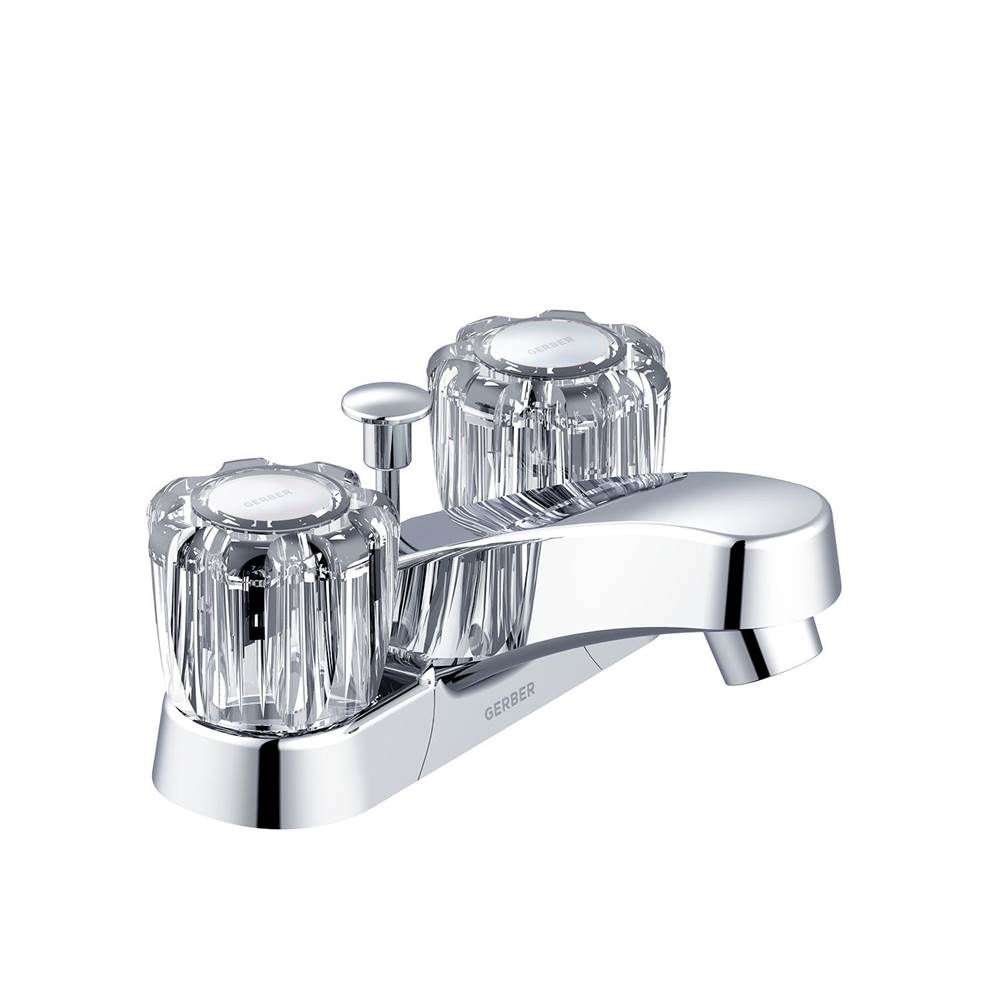 Maxwell SE 2H Centerset Lavatory Faucet w/ Acrylic Handles & Metal Pop-Up Drain 1.2gpm Chrome
