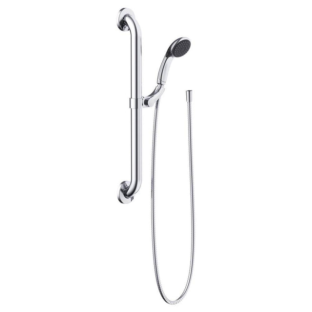 Gerber Plumbing - ADA Compliant Grab Bar w/ 2 Function Handshower 2.5gpm Chrome - Chrome