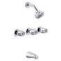 Gerber Plumbing - Gerber Classics Three Handle 11 Inch Centers Tub & Shower Fitting 1.75gpm Chrome - Chrome