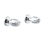 Gerber Plumbing - Gerber Classics 2H Straight Pattern Trim & Compression Valve w/ 3/4'' Sweat Connections & Metal Handles Chrome - Chrome