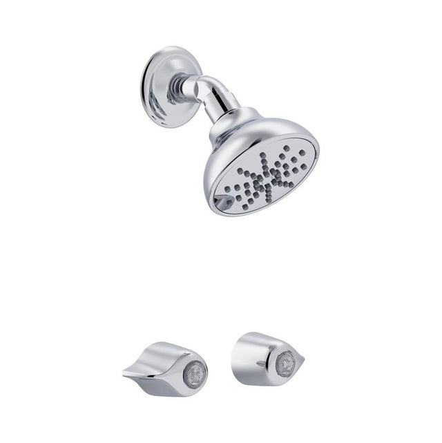 Gerber Plumbing - Gerber Classics 3-3/8'' Centers Two Handle Shower Only Fitting with Showerhead 1.75gpm Chrome - Chrome