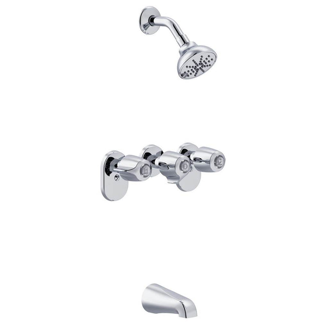 Gerber Plumbing - Gerber Classics 3H By-Pass Valve Body Tub & Shower Fitting 1.75gpm Chrome - Chrome