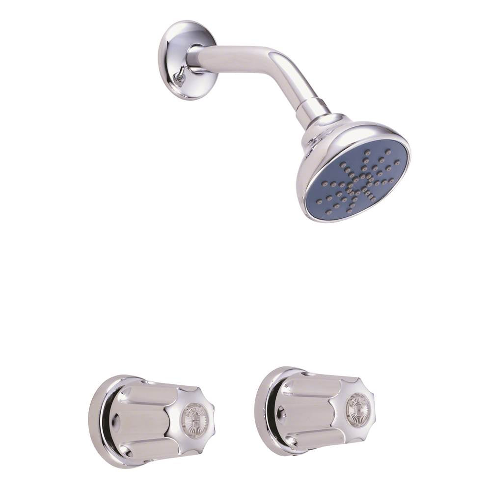 Gerber Classics Two Handle Sliding Sleeve Threaded Escutcheon Shower Only Fitting with IPS/Sweat Connections 1.75gpm Chrome