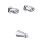 Gerber Plumbing - Gerber Classics 2H Tub Fitting w/ Sliding Sleeve Escutcheon Tub Spout 8'' Centers Chrome - Chrome