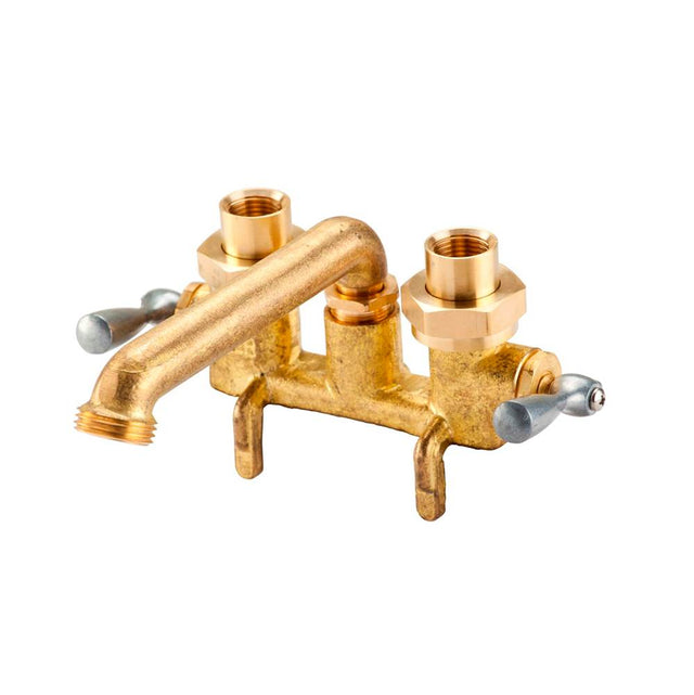 Gerber Plumbing - Gerber Classics 2H Clamp On Laundry Faucet w/ IPS/Sweat Connections -Threaded Spout Rough Brass - Rough Brass
