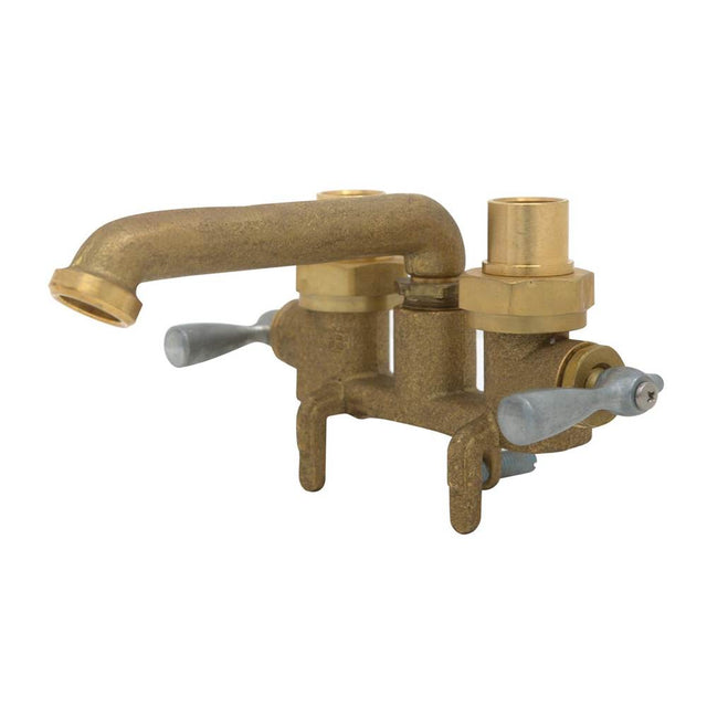 Gerber Plumbing - Gerber Classics 2H Clamp On Laundry Faucet w/ IPS/Sweat Connections -No Threads on Spout Rough Brass - Rough Brass