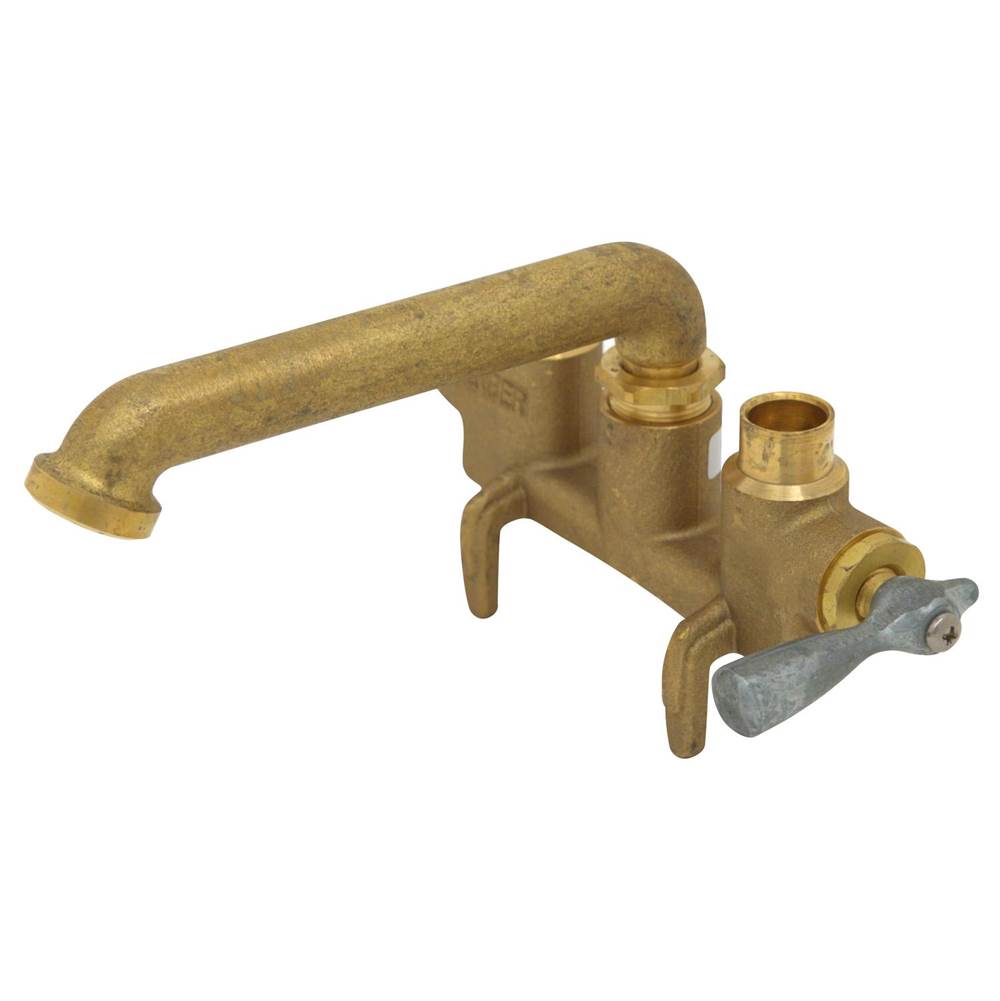 Gerber Plumbing - Gerber Classics 2H Clamp On Laundry Faucet w/ Direct Sweat Connections -No Threads on Spout Rough Brass - Rough Brass