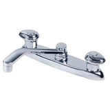 Gerber Plumbing - Gerber Hardwater 2H Kitchen Faucet Deck Plate Mounted w/ 10'' D-Tube Spout 1.75gpm Chrome - Chrome