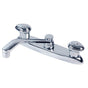 Gerber Plumbing - Gerber Hardwater 2H Kitchen Faucet Deck Plate Mounted w/ 10'' D-Tube Spout 1.75gpm Chrome - Chrome