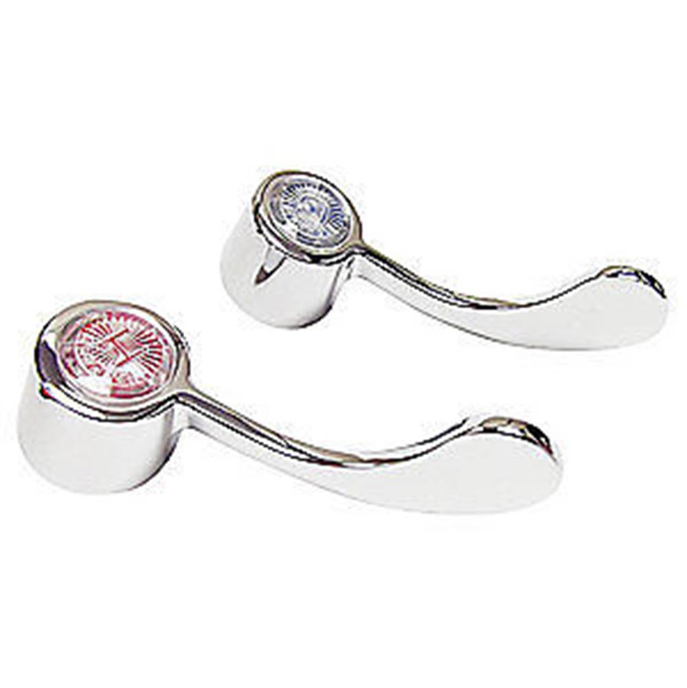 Gerber Plumbing - Wrist Blade Handles with Screws & Buttons (Bag of 2) Chrome - Chrome