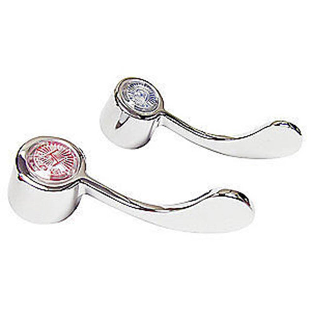 Gerber Plumbing - Wrist Blade Handles with Screws & Buttons (Bag of 2) Chrome - Chrome
