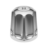 Fluted Metal Round Handle (07) - Large w/ Long Broach - Hot Chrome