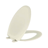 Elongated Non-Slow Close Toilet Seat with Adjustable Mounting White