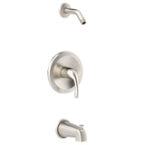 Gerber Plumbing - Maxwell 1H Tub & Shower Trim Kit & Treysta Cartridge Less Showerhead Brushed Nickel - Brushed Nickel
