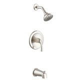 Gerber Plumbing - Maxwell 1H Tub & Shower Trim Kit & Treysta Cartridge w/Diverter on Spout 1.75gpm Brushed Nickel - Brushed Nickel