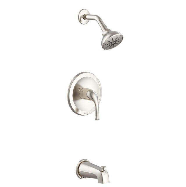 Gerber Plumbing - Maxwell 1H Tub & Shower Trim Kit & Treysta Cartridge w/Diverter on Spout 1.75gpm Brushed Nickel - Brushed Nickel