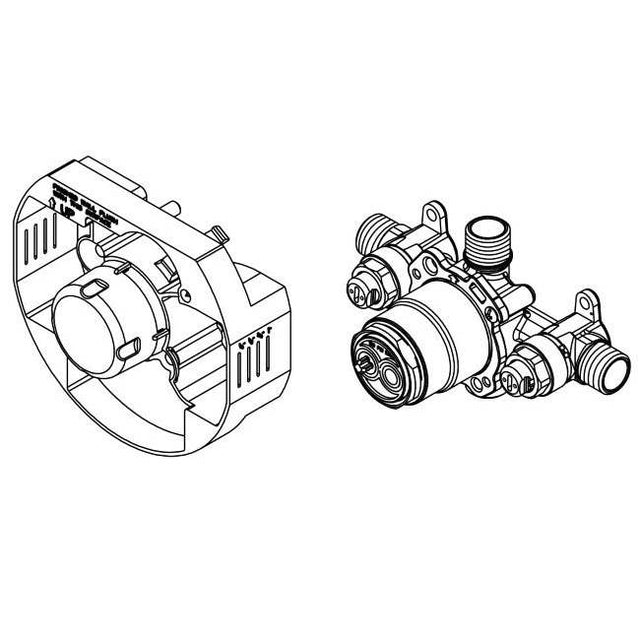 Gerber Plumbing - Treysta Tub & Shower Valve- Horizontal Inputs WITH Stops- IPS/Sweat - Chrome