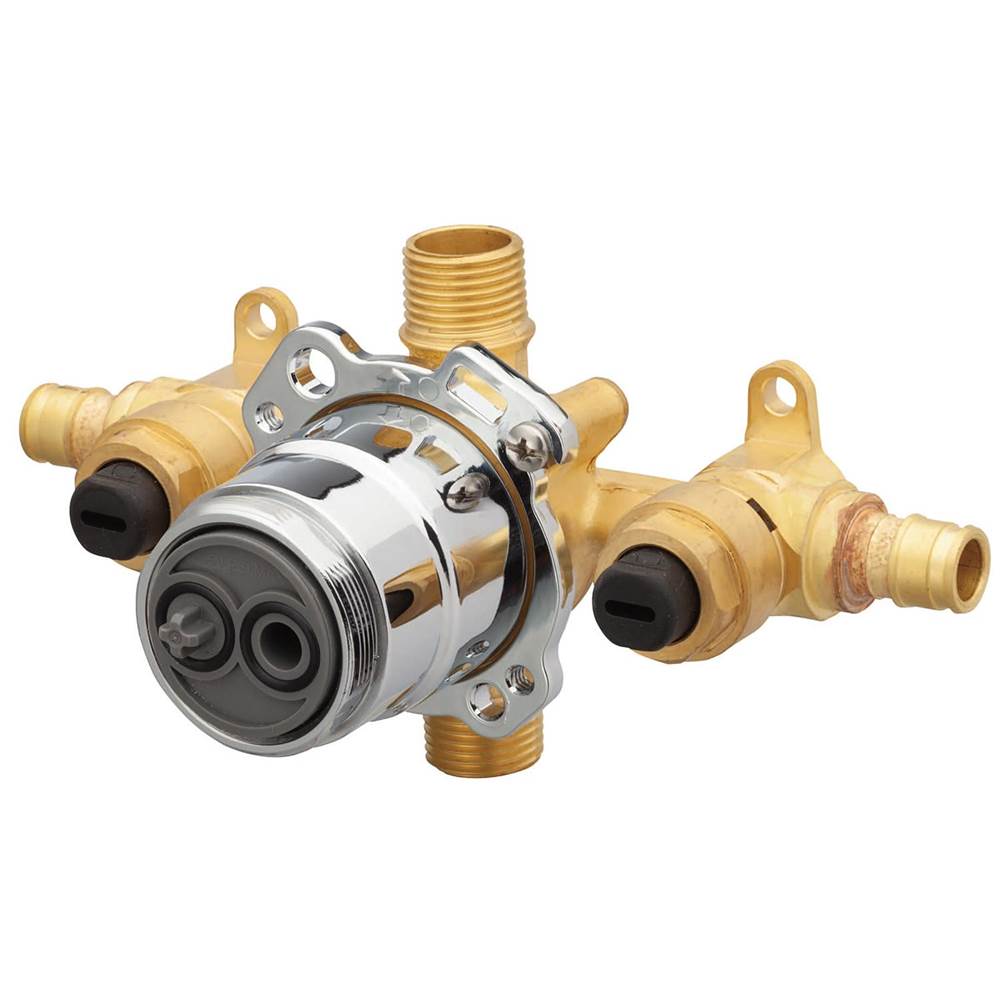 Gerber Plumbing - Treysta Tub & Shower Valve- Horizontal Inputs WITH Stops- Cold Expansion Pex - Chrome