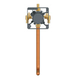 Treysta Tub & Shower Valve- Vertical Inputs WITHOUT Stops WITH Stub-Out- Crimp Pex