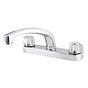 Gerber Plumbing - Gerber Classics 2H Kitchen Faucet Deck Plate Mounted w/out Spray & w/ Metal Fluted Handles 1.75gpm Chrome. Compression cartridge - Chrome