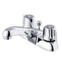 Gerber Plumbing - Gerber Classics 2H Centerset Lavatory Faucet w/ Metal Fluted Handles & Metal Pop-Up Drain 1.2gpm Chrome - Chrome