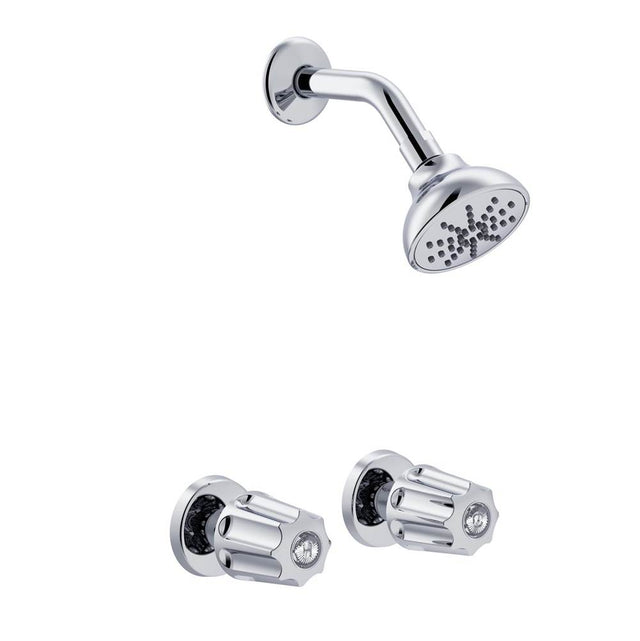 Gerber Plumbing - Gerber Classics 6 Inch Centers Two Metal Handle Two Handle Shower Only Fitting 1.75gpm Chrome - Chrome