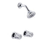 Gerber Plumbing - Gerber Classics 6 Inch Centers Two Metal Handle Two Handle Shower Only Fitting 1.75gpm Chrome - Chrome
