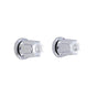 Gerber Plumbing - Gerber Classics 2H Straight Pattern Trim & Compression Valve w/ 1/2'' Sweat Connections & Metal Fluted Handles Chrome - Chrome