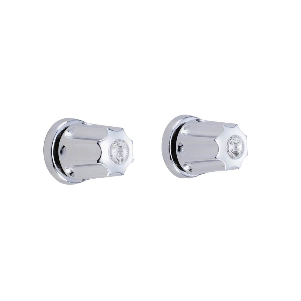 Gerber Plumbing - Gerber Classics 2H Straight Pattern Trim & Compression Valve w/ 1/2'' IPS Connections & Metal Fluted Handles Chrome - Chrome
