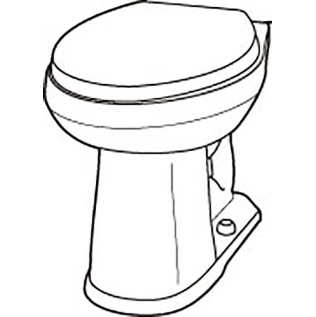 Elite 1.28/1.6gpf Simple CT ADA EL Toilet Bowl White