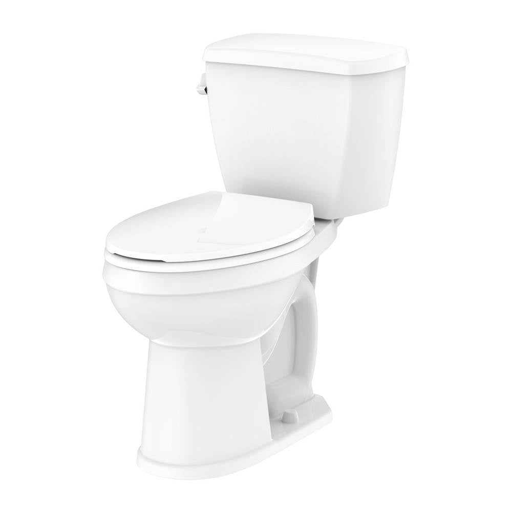 Gerber Plumbing - Avalanche 1.6gpf EL ADA 10'' RI Combo: GAV21828 Bowl w/ GAV28895 Tank White - White