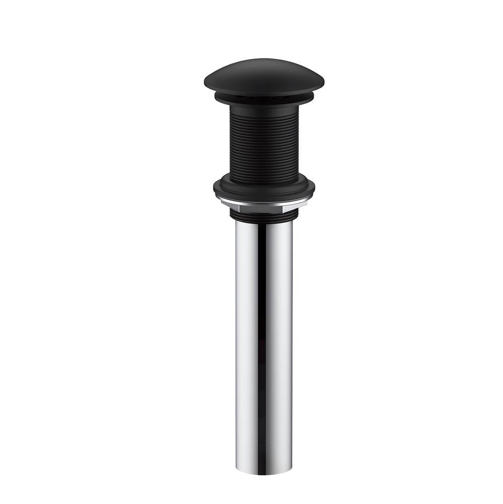 Gerber Plumbing - 1 1/4'' Drain without Overflow with Cover & Grid Strainer Satin Black - Satin Black