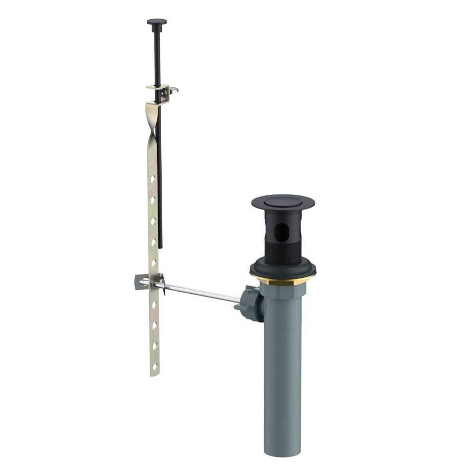 Gerber Plumbing - 1 1/4'' 50/50 Pop-Up Drain Assembly Satin Black - Satin Black