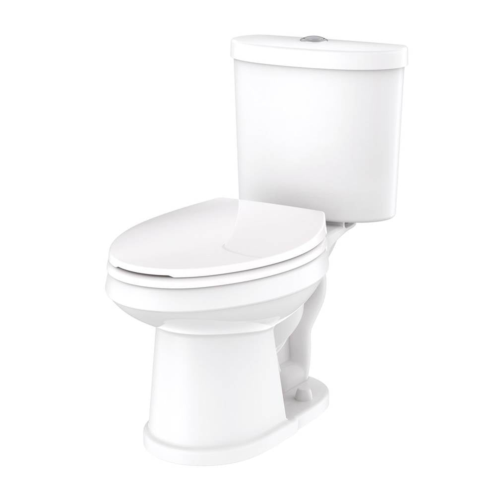 Gerber Plumbing - Maxwell SE Dual Flush 1.1/1.6gpf EL 10'' RI Combo: GSE21162 Bowl w/ GDF28195 Tank White - White