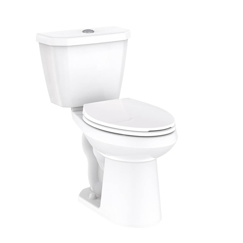 Viper 0.9/1.1gpf Dual Flush EL 12'' RI Combo: GWS21528 Bowl w/ GDF28528 Tank White