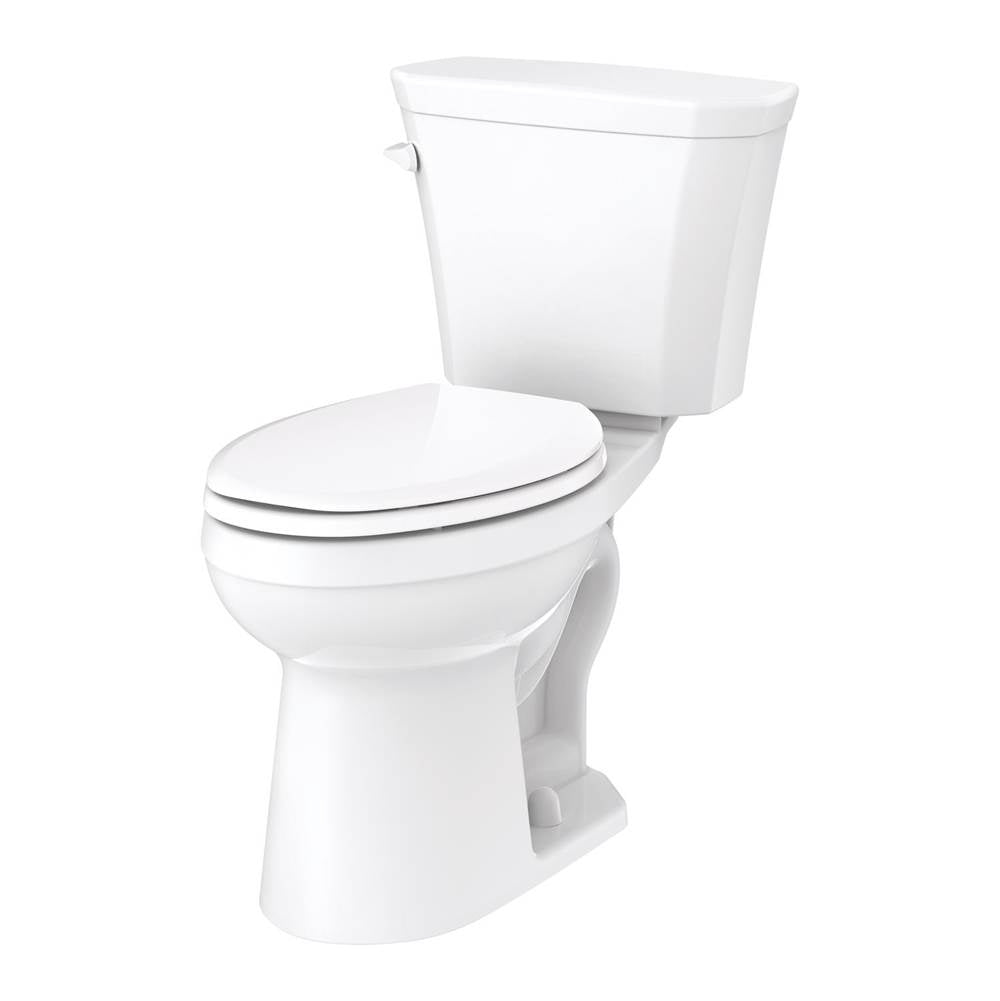 Gerber Plumbing - Viper 1.28gpf 12'' RI ADA EL Compact Combo: GHE31872 Bowl w/ GWS38595 Tank White - White