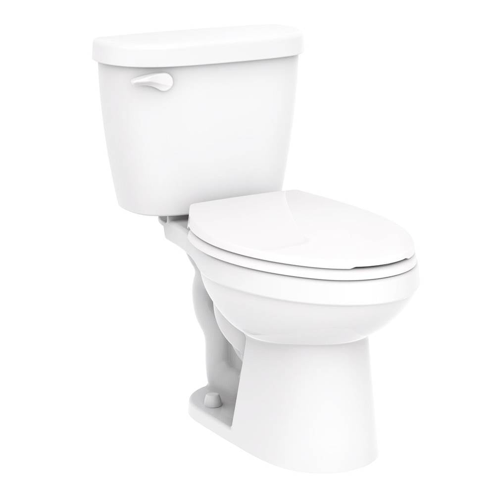 Maxwell 1.6gpf EL 10'' RI Combo: GMX21962 Bowl w/ GMX28995 Tank White