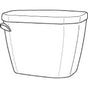 Gerber Plumbing - Tank Cover for 12'' Rough-in Viper White - White