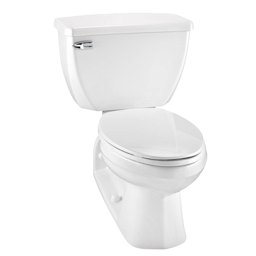 Ultra Flush 1.0gpf Floor Mount Back Outlet EL 12'' RI Combo: GUF21374 Bowl w/ GUF28380 Tank White