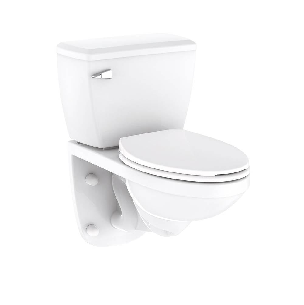 Ultra Flush 1.0gpf Wall Hung EL Combo: GHE21370 Bowl w/ GUF28370 Tank White