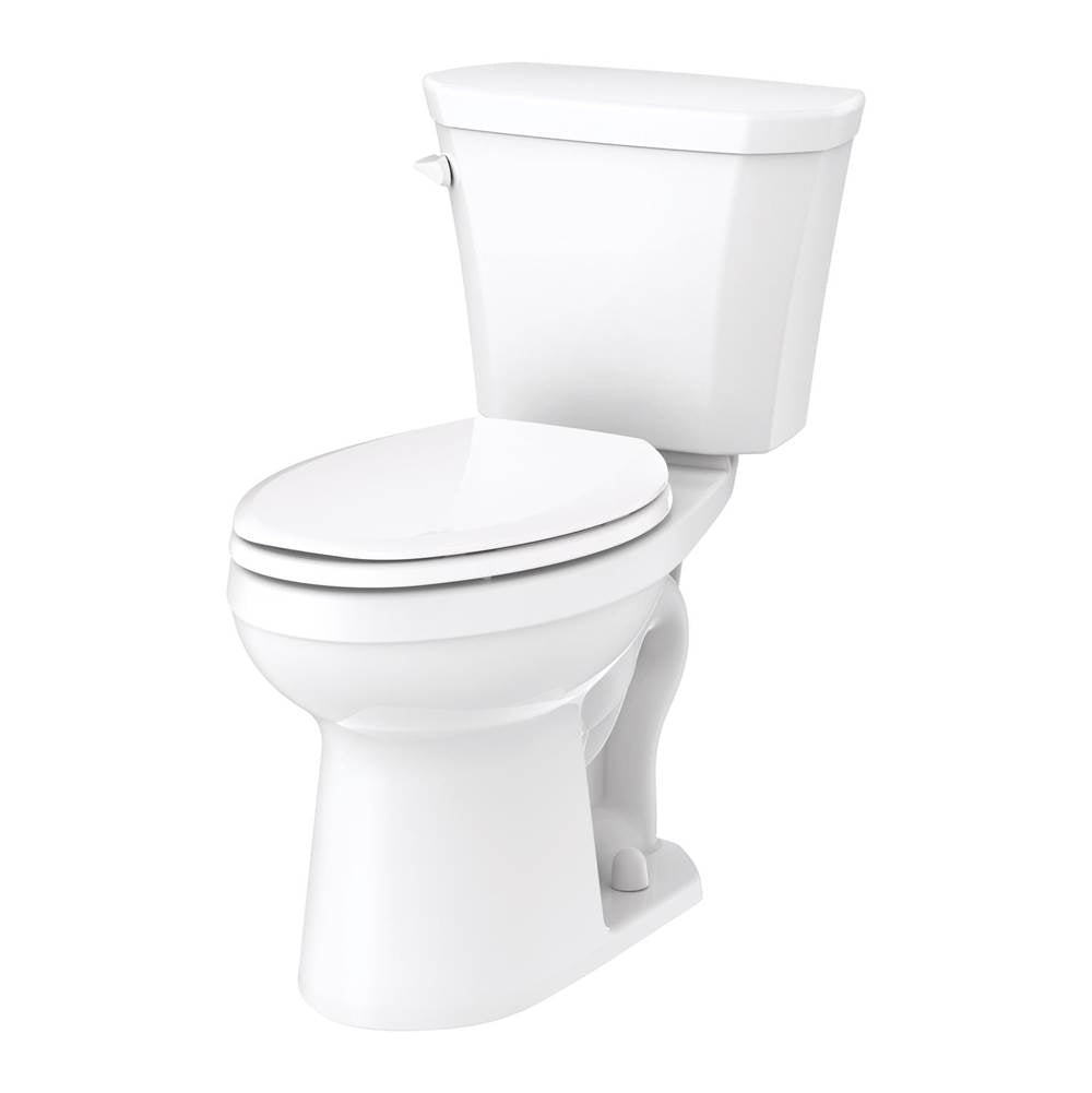 Gerber Plumbing - Viper 1.28gpf 12'' RI ADA EL Combo: GVP31528 Bowl w/ GWS38590 Tank White - White