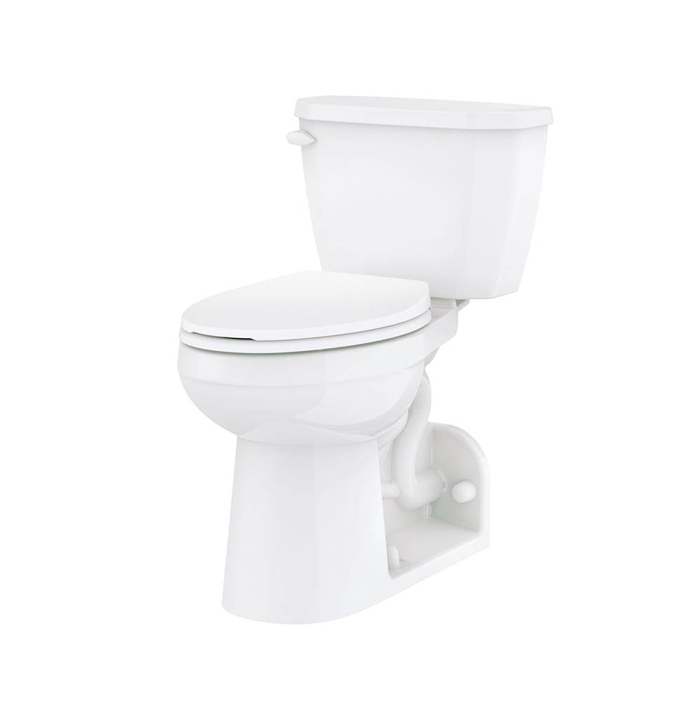 Gerber Plumbing - Viper 1.0gpf Floor Mount Back Outlet ADA Compact EL 12'' RI Combo: GWS21575 Bowl w/ GWS28575 Tank White - White