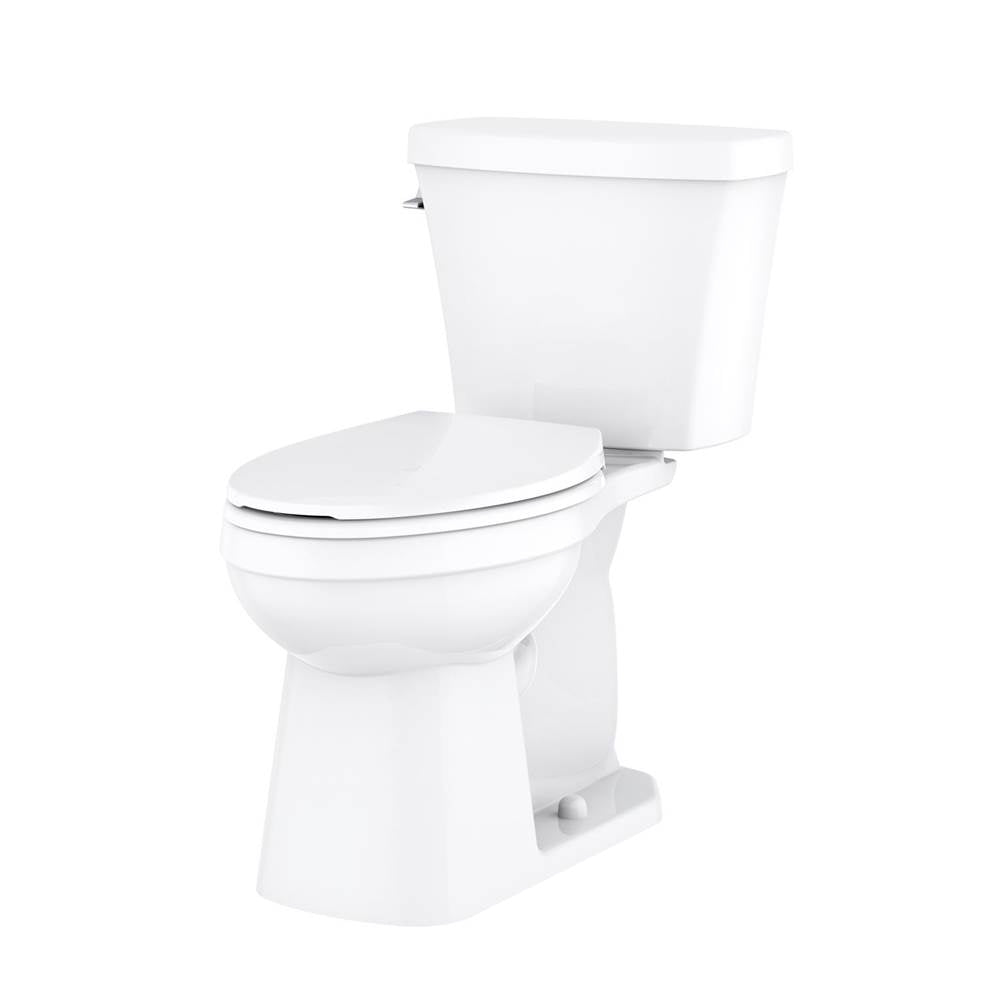 Gerber Plumbing - Elite 1.28gpf Simple CT ADA EL 10'' RI Combo: GAB21828 Bowl w/ GAH28895 Tank White - White